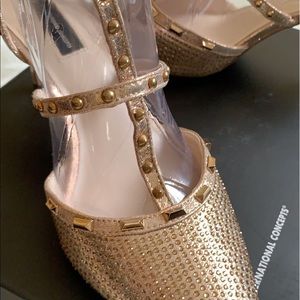 INC rose gold heels